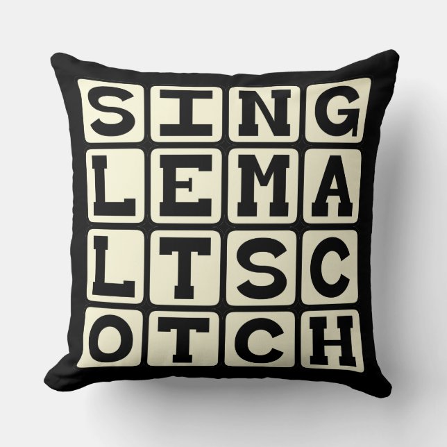 Single Malt Scotch, Alcohol Drink Cushion (Front)