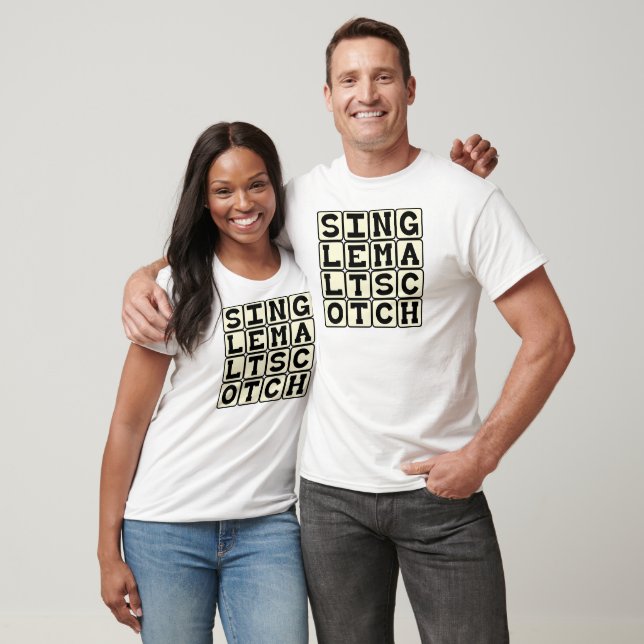 Single Malt Scotch, Alcohol Drink T-Shirt (Unisex)