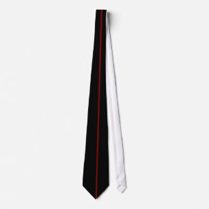 Single Maroon Stripe on Black Tie