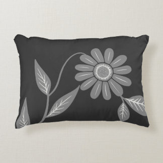Single Mid Century Daisy Charcoal Decorative Cushion