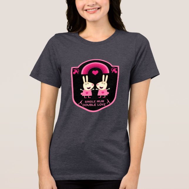 Single Mom Of Twins Tri-Blend Shirt (Front)