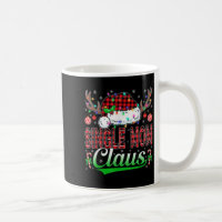 Single Mum Claus Christmas Light Matching Family X