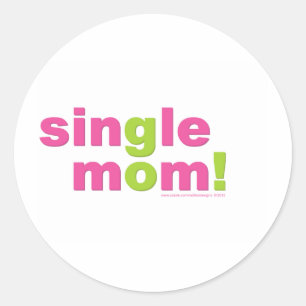 Single Mum Love by MDillon Designs Classic Round Sticker
