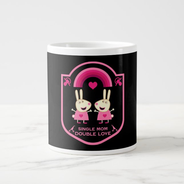 Single Mum Of Twins Large Coffee Mug (Front)