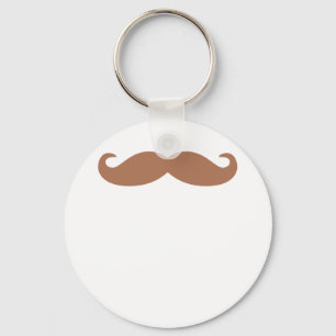 single mustache key ring