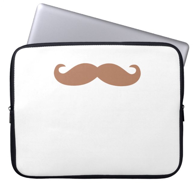 single mustache laptop sleeve (Front)
