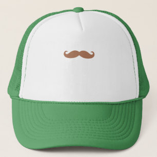 single mustache trucker hat