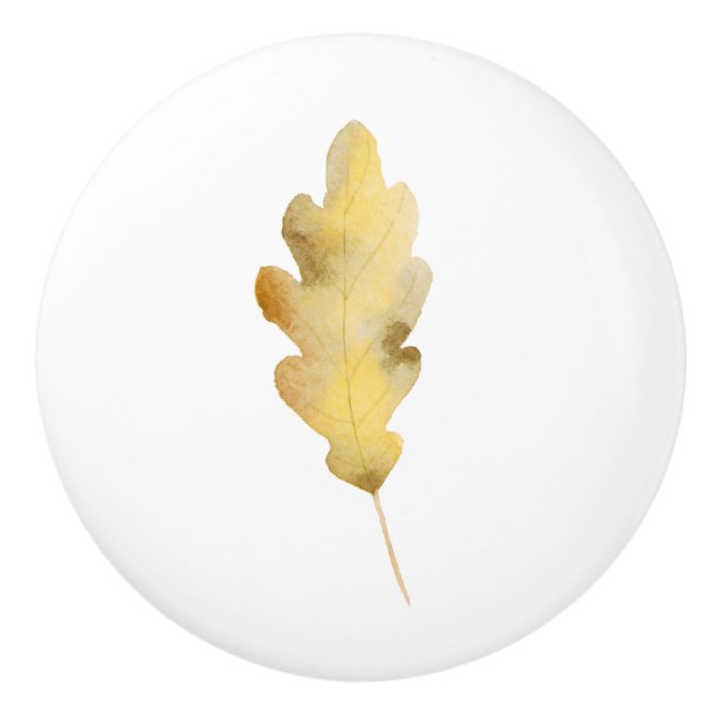 Single Oak Leaf Drawer Knobs (Front)