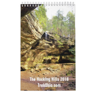 Single Page, Small Calendar - Hocking Hills 2016