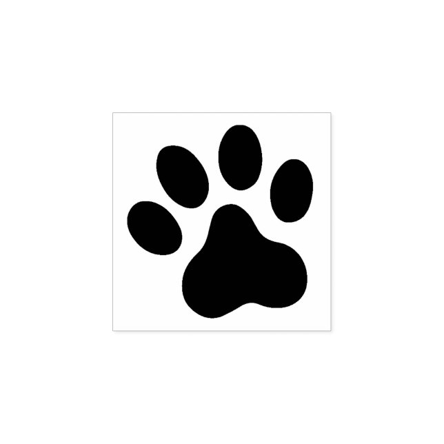 Single paw print rubber stamp (Imprint)