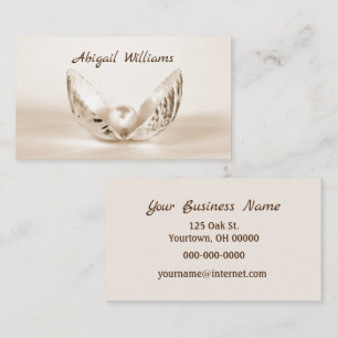 Single Pearl In Seashell Business Card