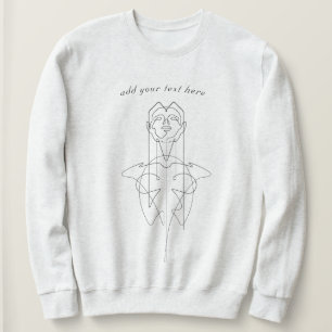 Single Pen Lined Woman Sweatshirt
