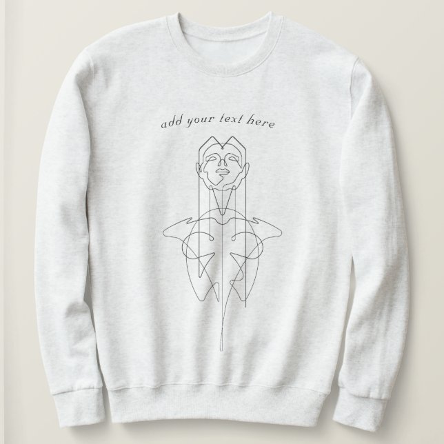 Single Pen Lined Woman Sweatshirt (Design Front)