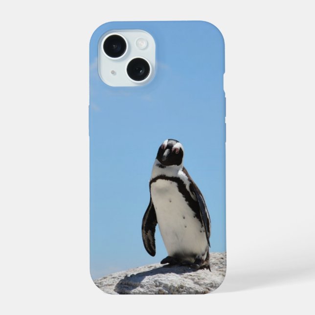 Single Penguin iPhone 15 Case (Back)