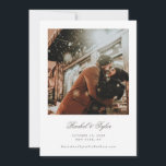 Single Photo Classic Script Save the Date<br><div class="desc">This classic save-the-date is the perfect way to share your wedding date! Please don't hesitate to DM if you would like alternative colours or extra photos or text on the back. Thanks for visiting my Zazzle store!</div>