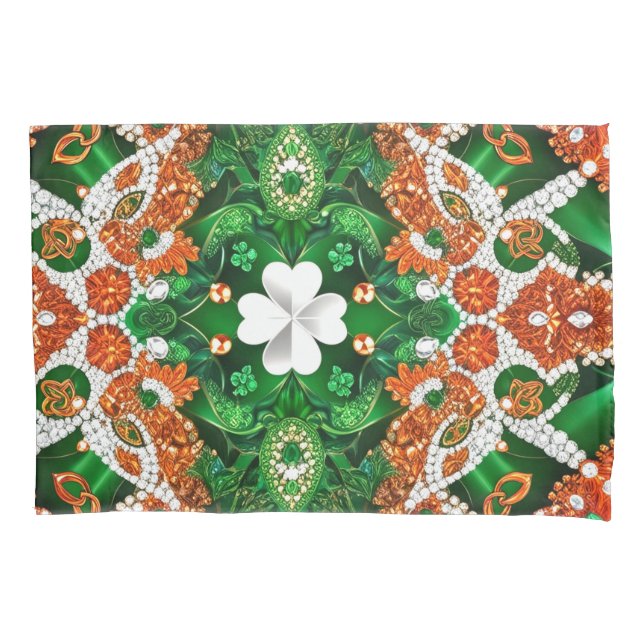 Single Pillowcase with Irish Colours (Front)