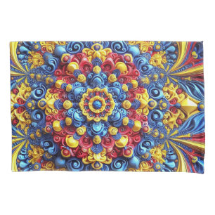 Single Pillowcase with Romanian Colours design