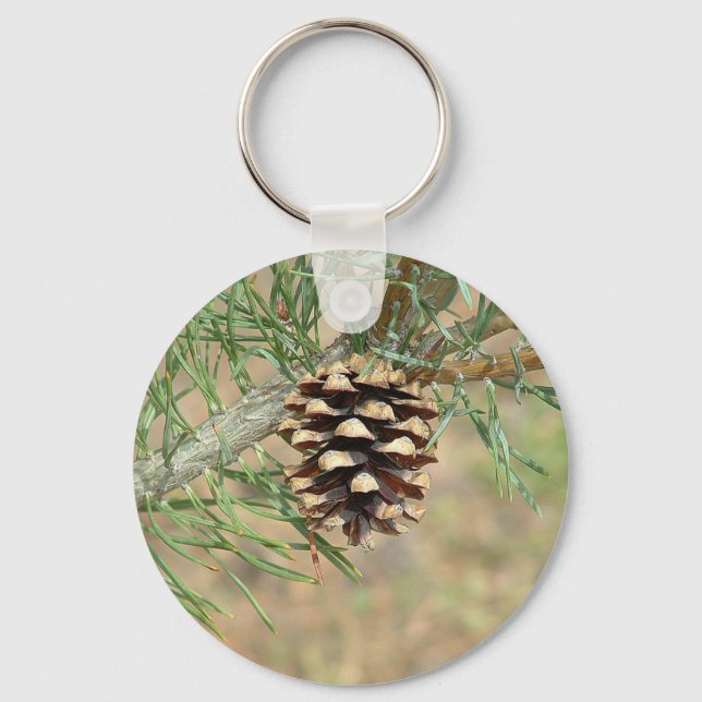 Single Pine Cone Keychain (Front)