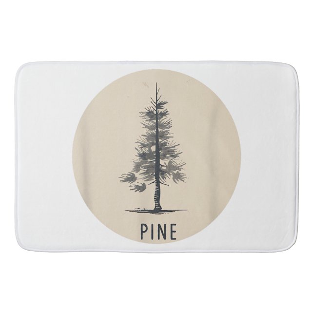 Single Pine Tree Outfit Bath Mat (Front)