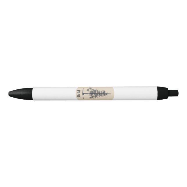 Single Pine Tree Outfit Black Ink Pen (Front)