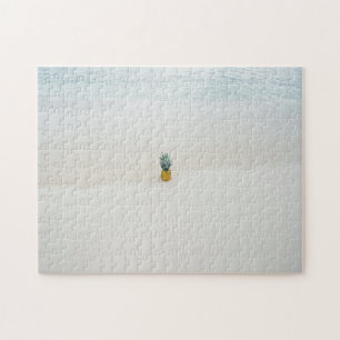 Single pineapple on the beach jigsaw puzzle