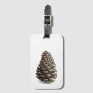Single pinecone luggage tag