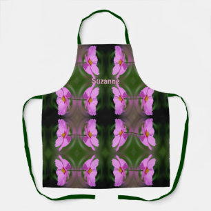 Single Pink Cosmos Flower Pattern Personalised     Apron