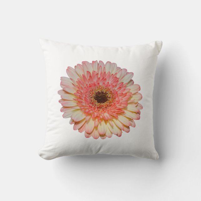 Single pink gerber flower cushion (Front)