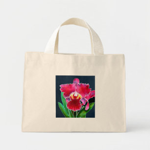 Single Pink Orchid Mini Tote Bag