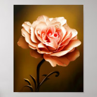 Single pink rose with water spots