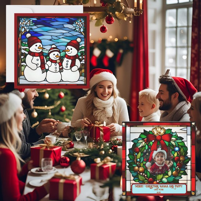 Single Poinsettias Faux Stained Glass  (Creator Uploaded)