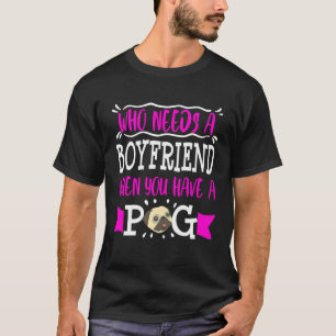 Single Pug Mom Valentines Day Cute Dog Best Friend T-Shirt