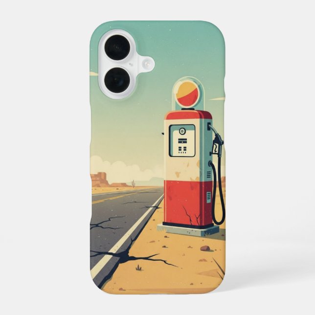 Single Pump Stop iPhone 16 Case (Back)