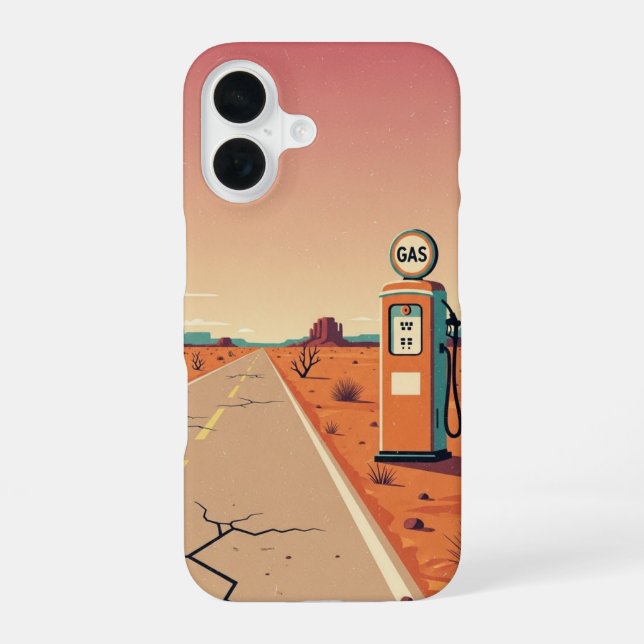 Single Pump Stop iPhone 16 Case (Back)
