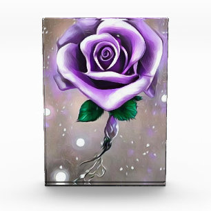 Single Purple Rose Photo Block