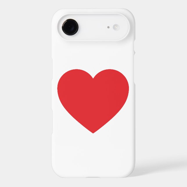 Single Red Heart iPhone 4 Case-Mate Barely There Case (Back)