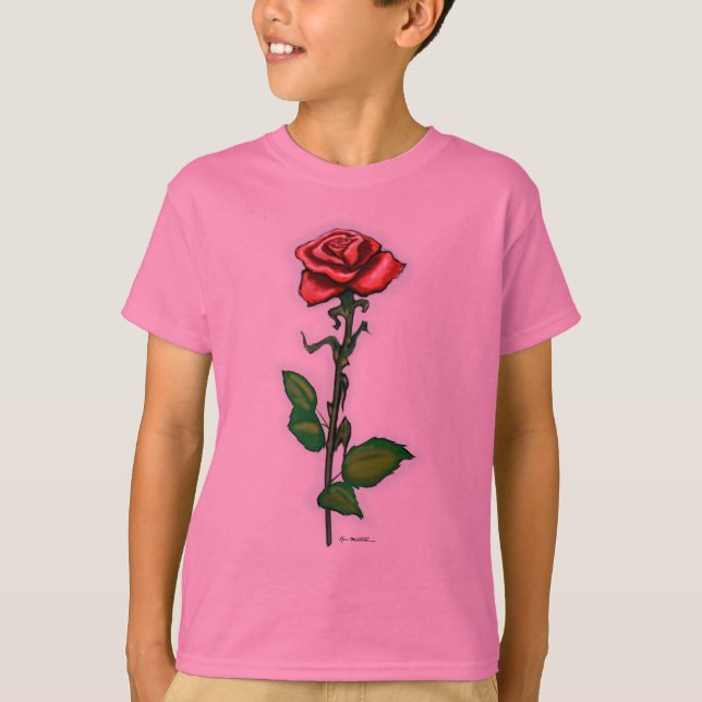 Single Red Rose T-Shirt (Front)