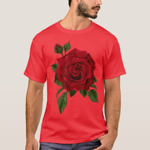 Single Red Roses Flower of Cute Red Roses Flower G T-Shirt