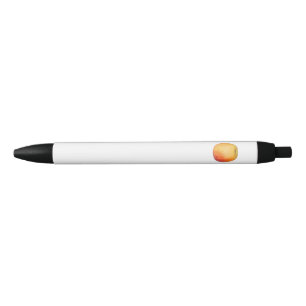 Single ripe apple black ink pen