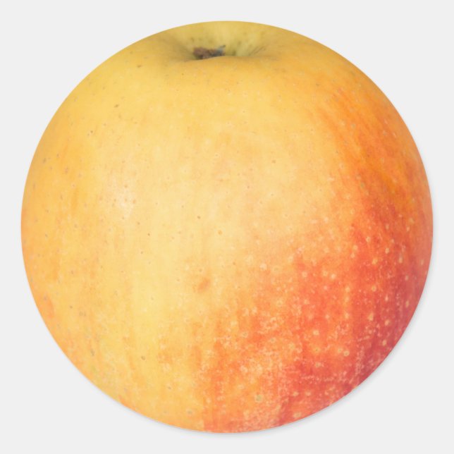 Single ripe apple classic round sticker (Front)