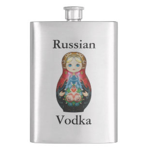 Single Russian doll Hip Flask