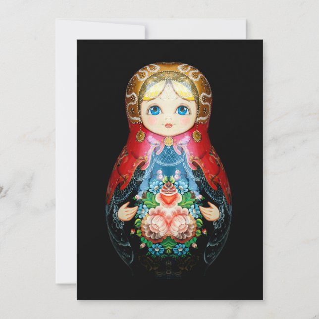 Single Russian doll Invitation (Front)