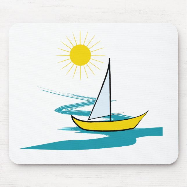 Single sailboat mouse pad (Front)