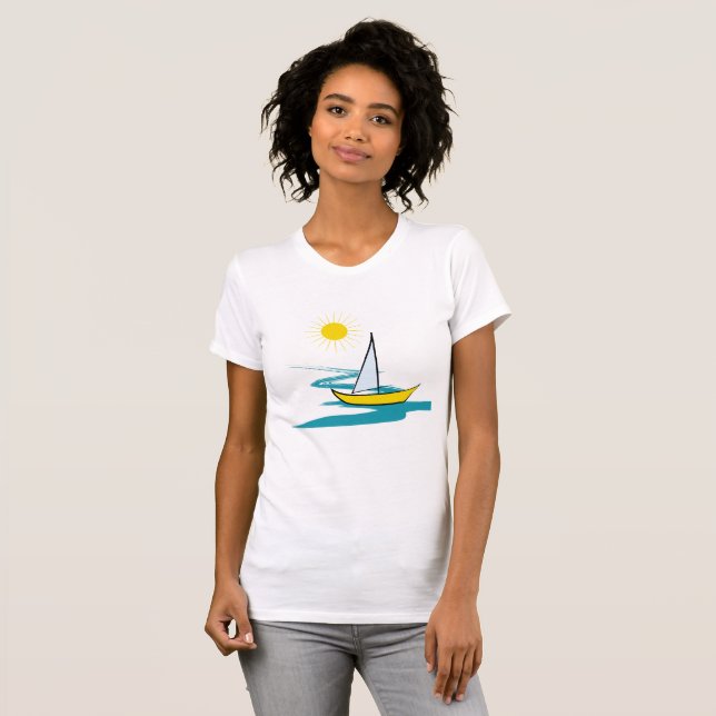 Single sailboat T-Shirt (Front Full)