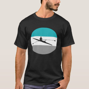 Single Scull Rowing Retro Gift For Men Women T-Shirt