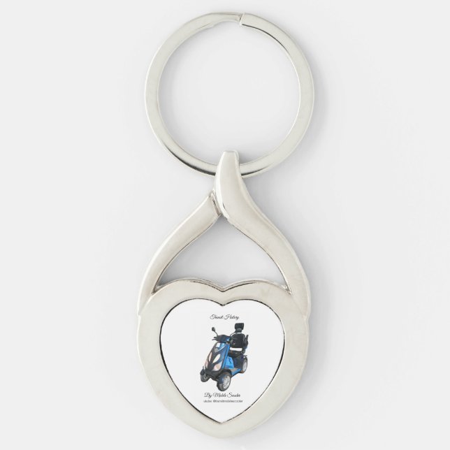 Single sided twisted heart keychain (Front)