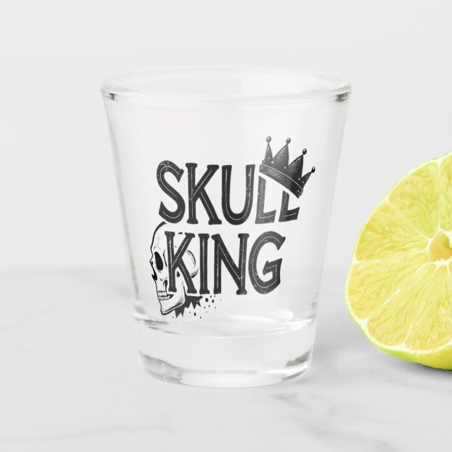 Single, simple, skull design shot glass (Front)