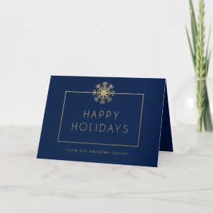 Single Snowflake Busines Holiday Greeting Card