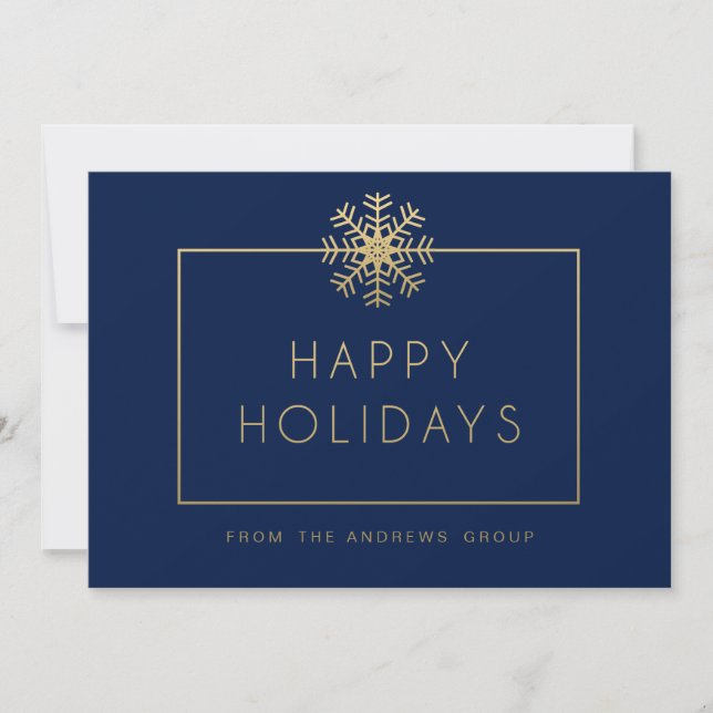 Single Snowflake Corporate Holiday Invitation (Front)
