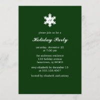 Single Snowflake Monogram Invitations